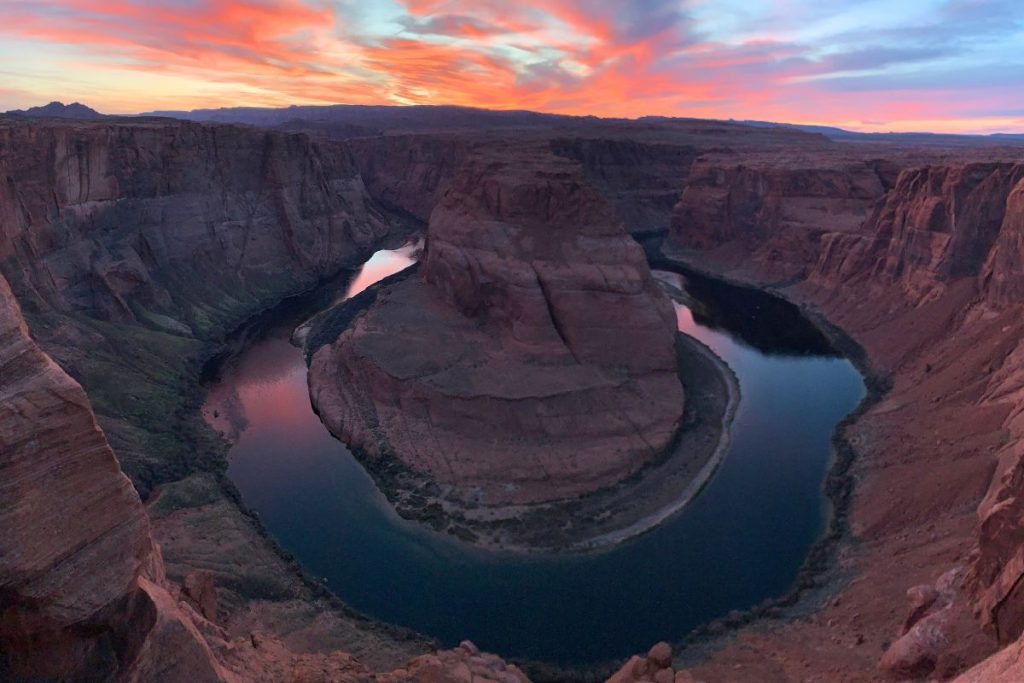 sunset horseshoe bend