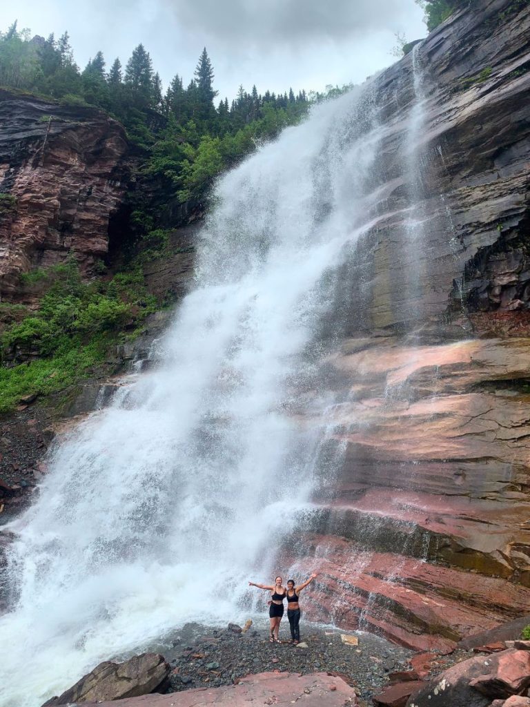 Bear Creek Falls in Telluride in the summer