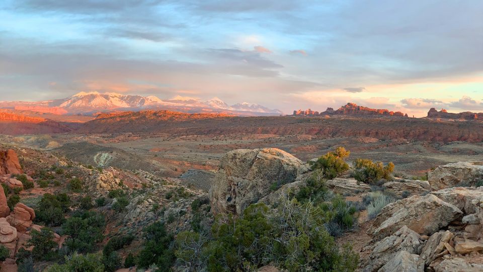 Sunset at Fiery Furnace Viewpoint in Arches National Park