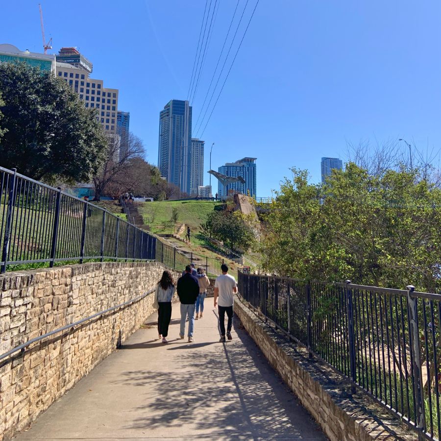 Lady Bird Lake pedestrian walkway in Austin Texas