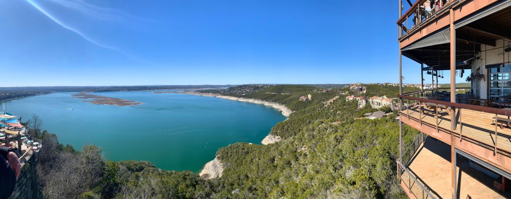 Lake Travis from the Oasis in Austin Texas