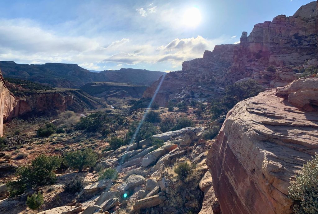 Views while hiking in Capitol Reef National Park