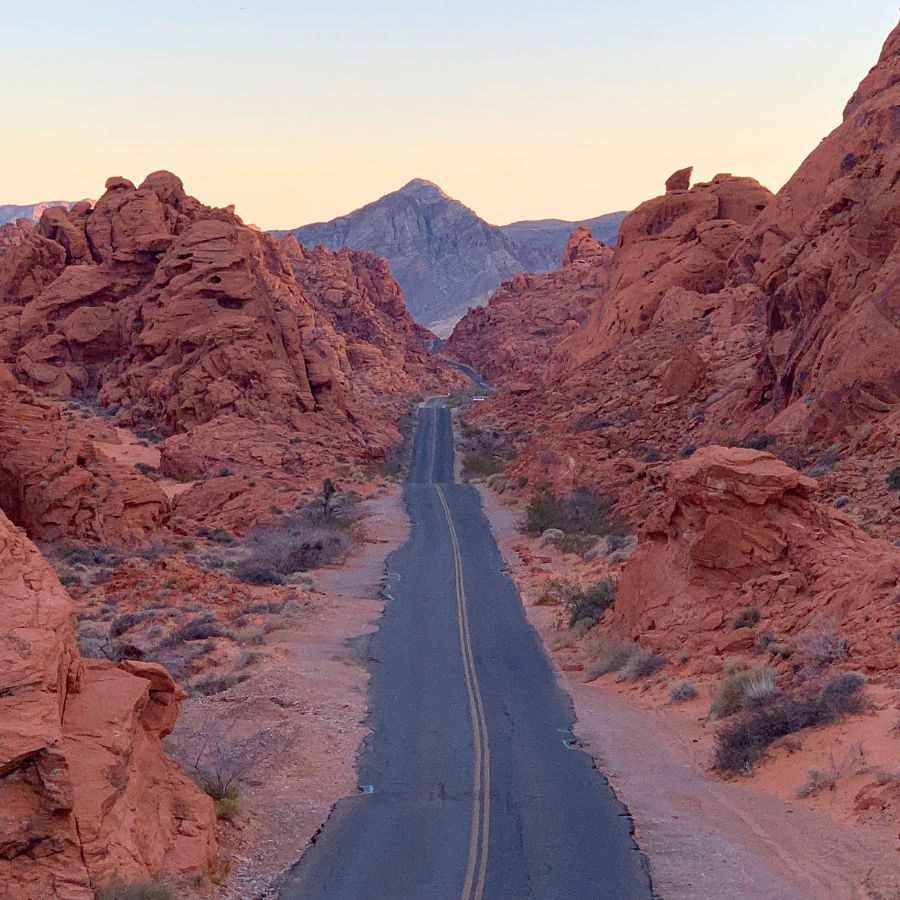 Iconic instagram photo view at Valley of Fire State Park
