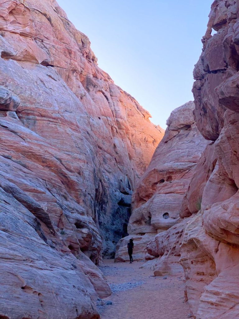 Slot canyon in the White Domes Loop