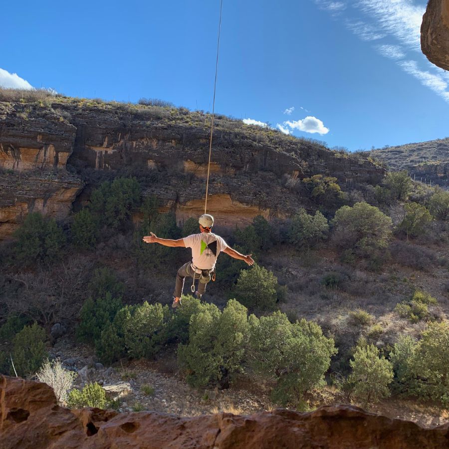 Climbing at Last Chance Canyon in Lincoln National Forest