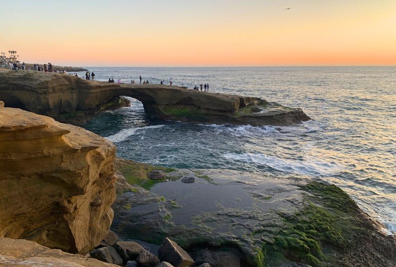 Sunset Cliffs Beach in San Diego