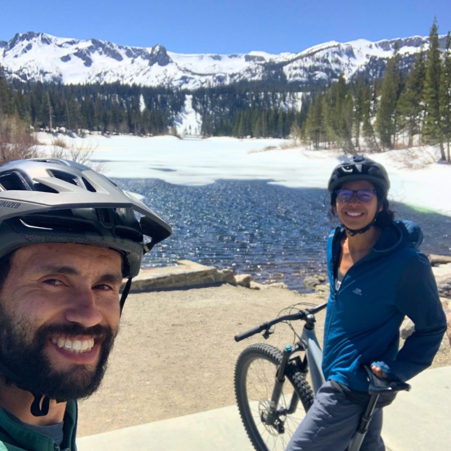 Biking to Twin Lakes Vista in Mammoth Lakes