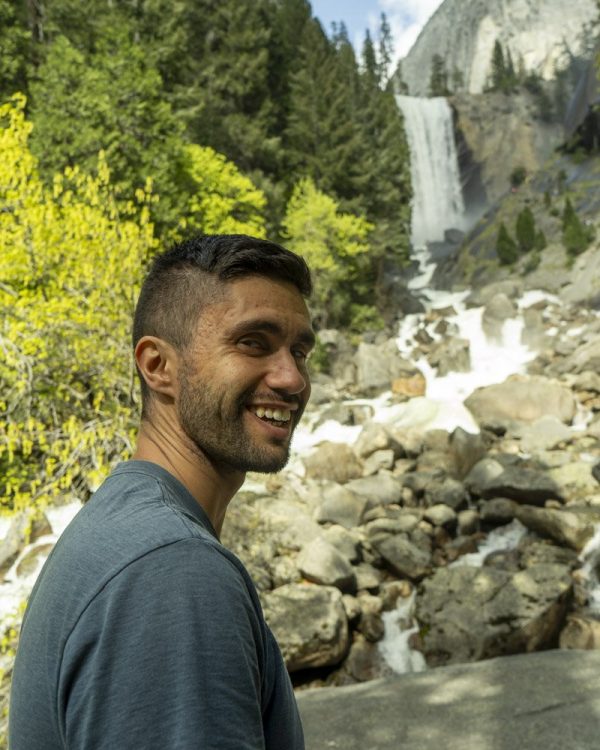 Eric Gomez at Vernal Falls in Yosemite