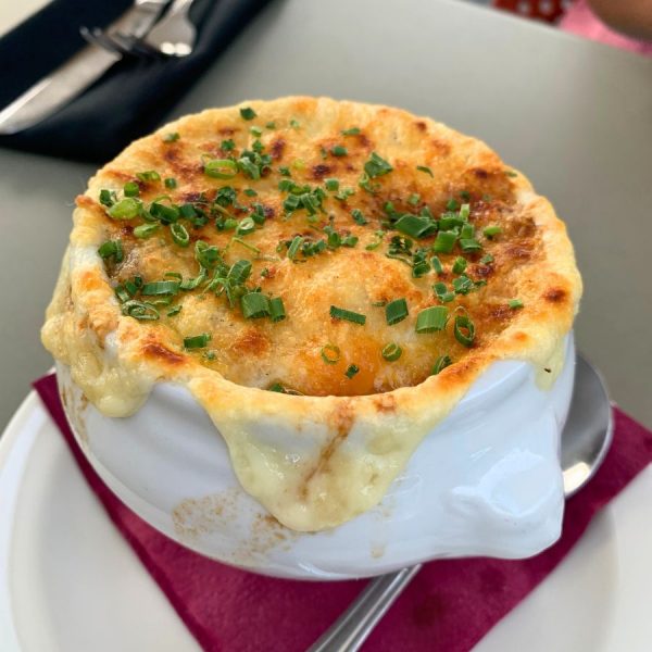 French Onion soup at Papa Haydns in Portland