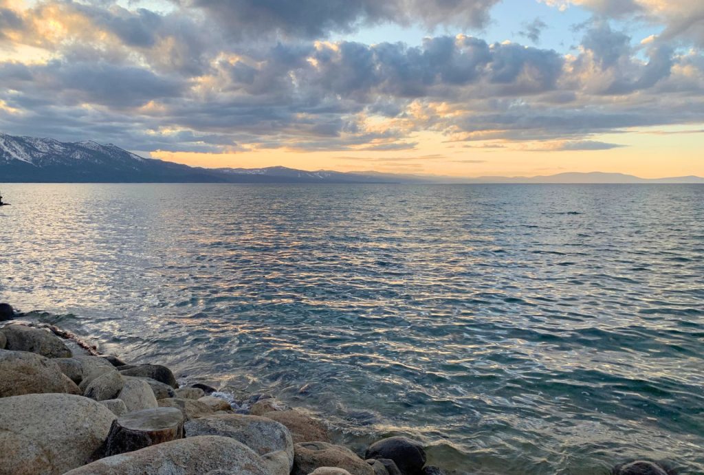 Lake Tahoe in the Sunset from Regan Beach