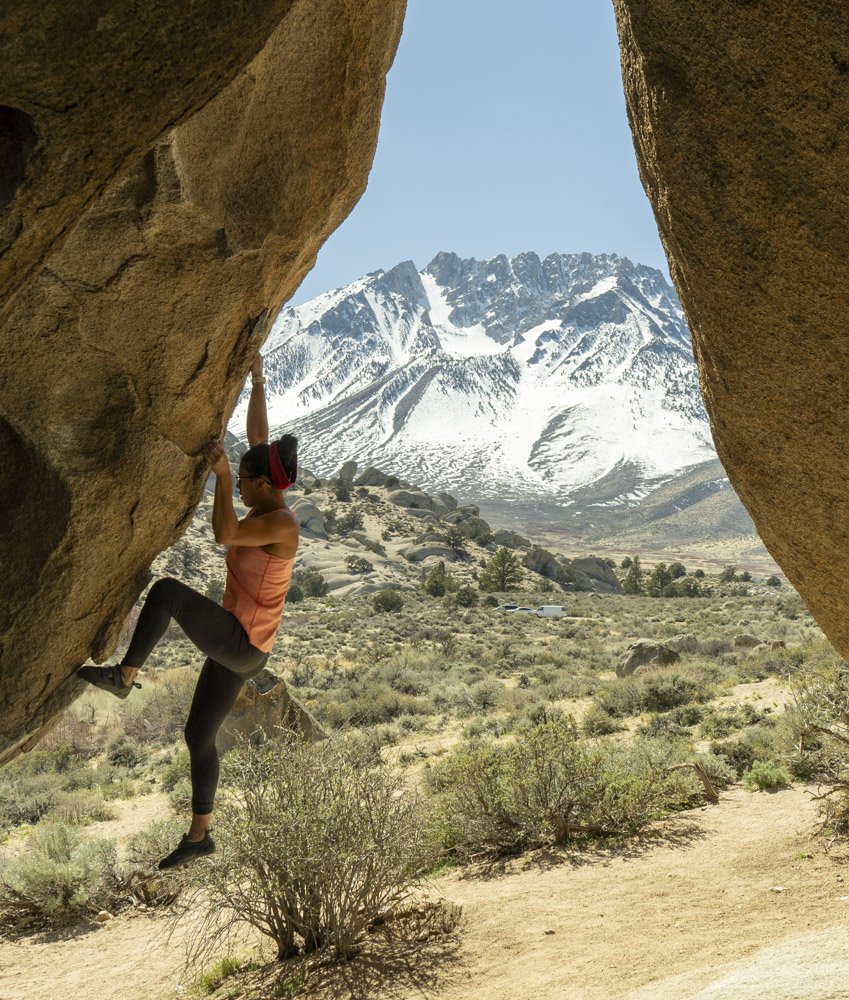 Rock climbing in the Eastern Sierras