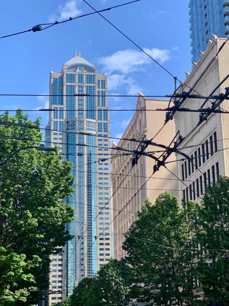 Skycraper during my one day in Seattle walking through the city