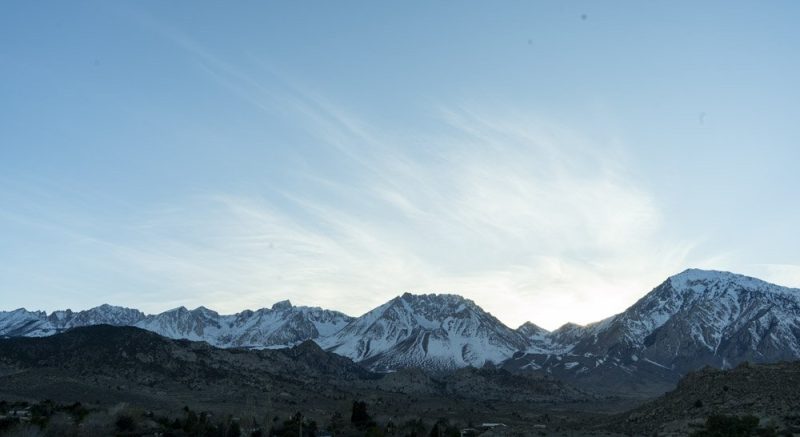 The Eastern Sierras at sunset in Bishop