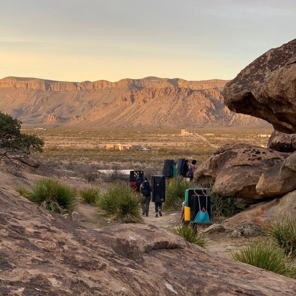 After climbing in Hueco Tanks State Park