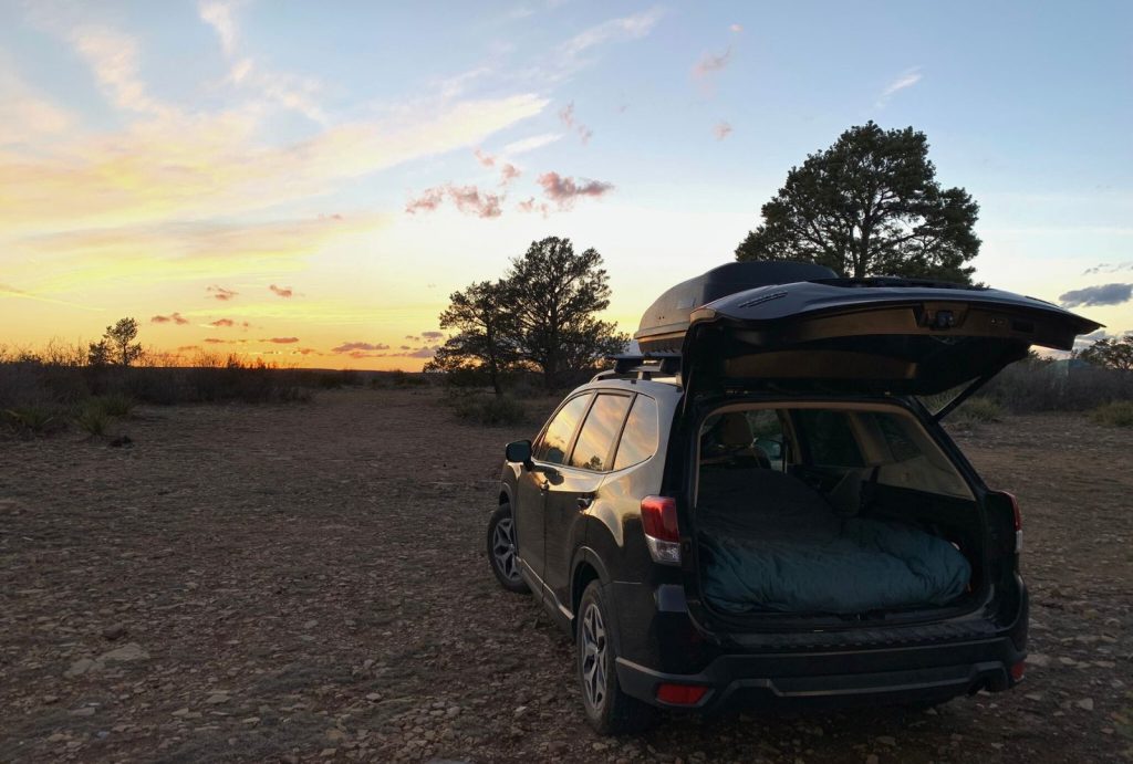 Car camping in Lincoln National Forest