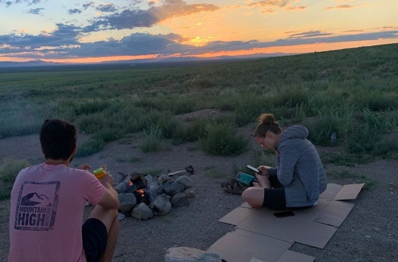Car camping in a dispersed campground in Colorado