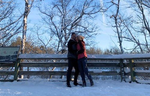 Hiking in the snow at Cuyahoga National Park