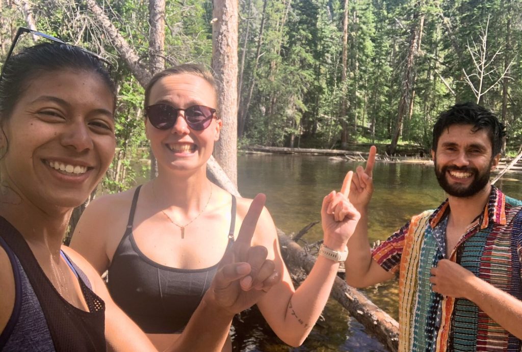 Polar Plunge at Adams Falls in Rocky Mountain National Park