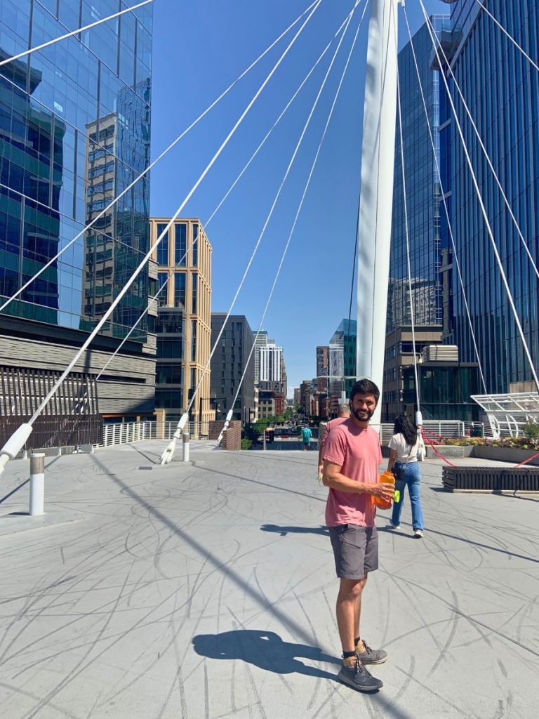 The Millenium Bridge in Downtown Denver