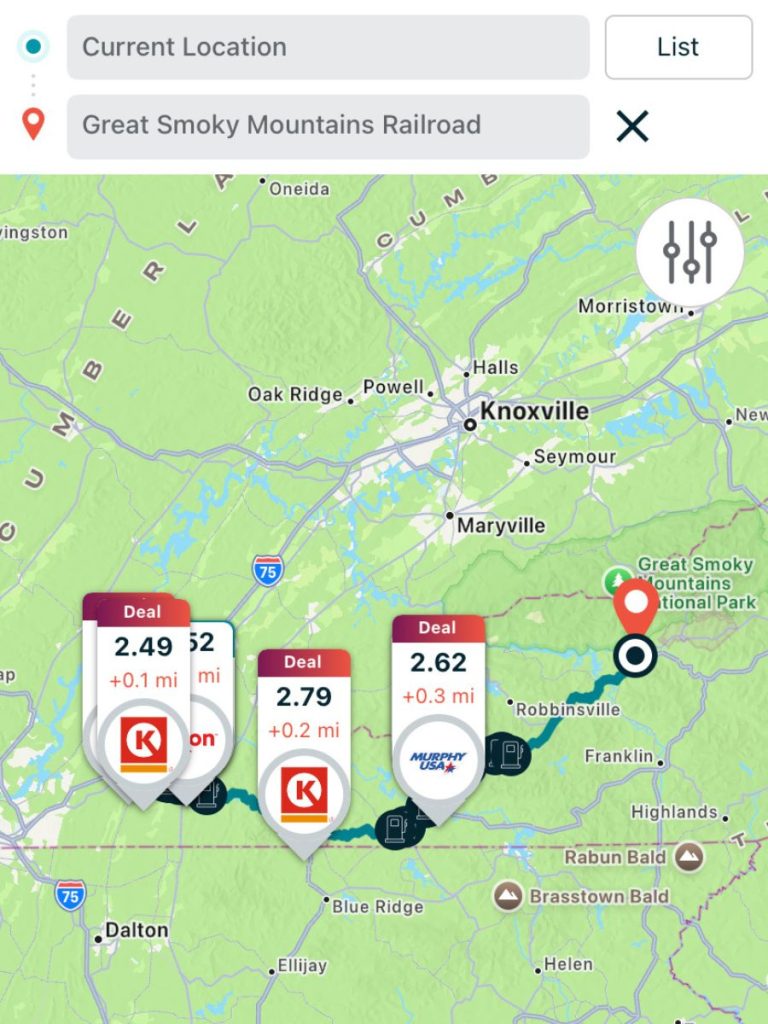 Gas buddy one of the best car camping apps