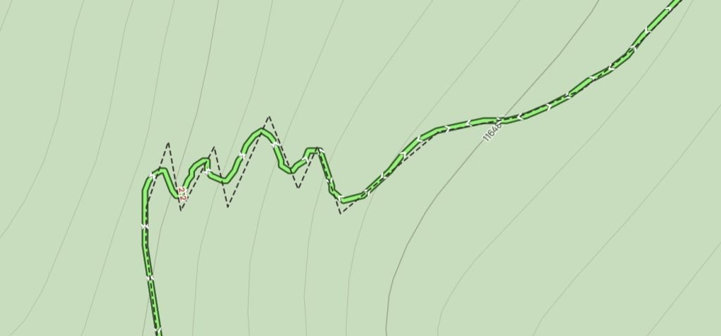 Crazy switchbacks on the Cathedral Lake Trail