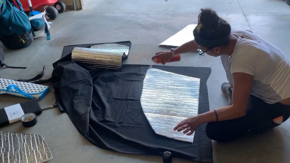 Gorilla glue for diy window covers for car camping
